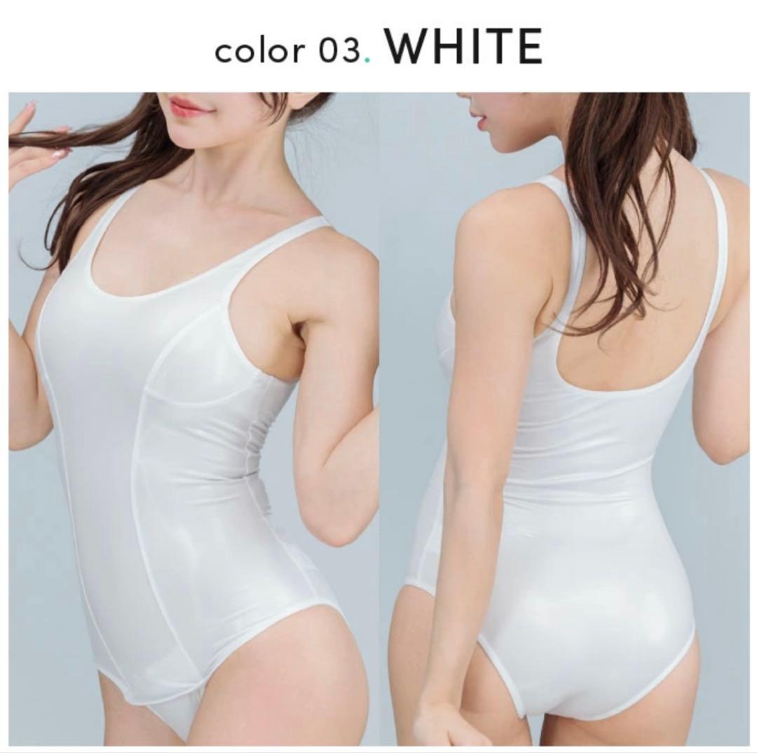 最安値】パルフェット 3Dフィットレトロスクール水着 ホワイト - メルカリ