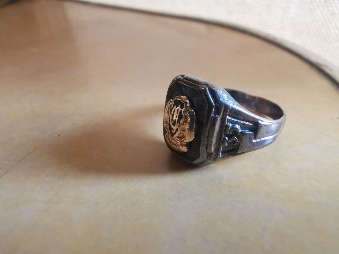 希少30sカレッジリングビンテージアンティークsupertoneアメリカ10K