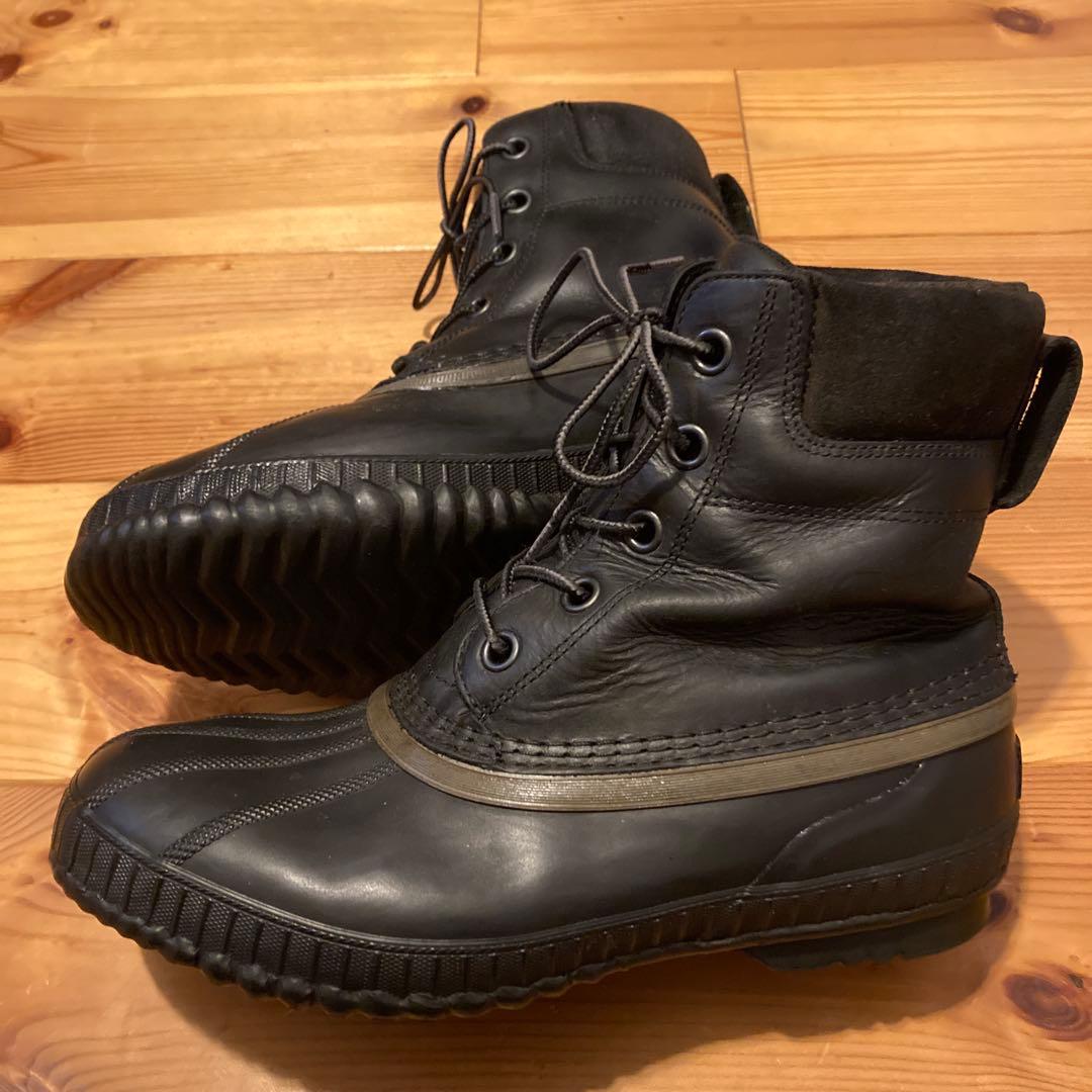 ソレル　ウインターブーツ　防水ブラックレースアップブーツ 27.5cm