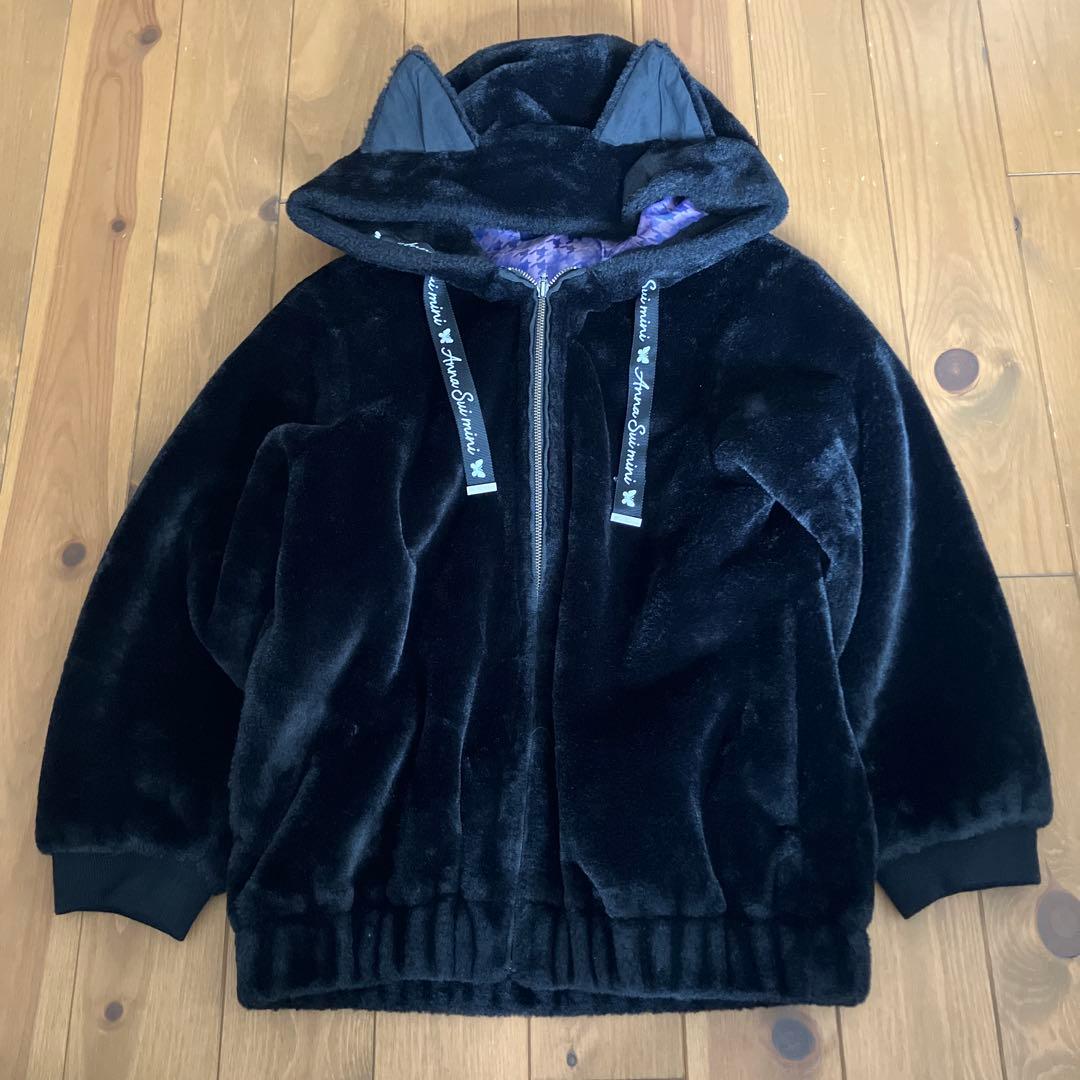 アナスイミニ 猫耳 ファーブルゾン 黒 130〜140cm - メルカリ