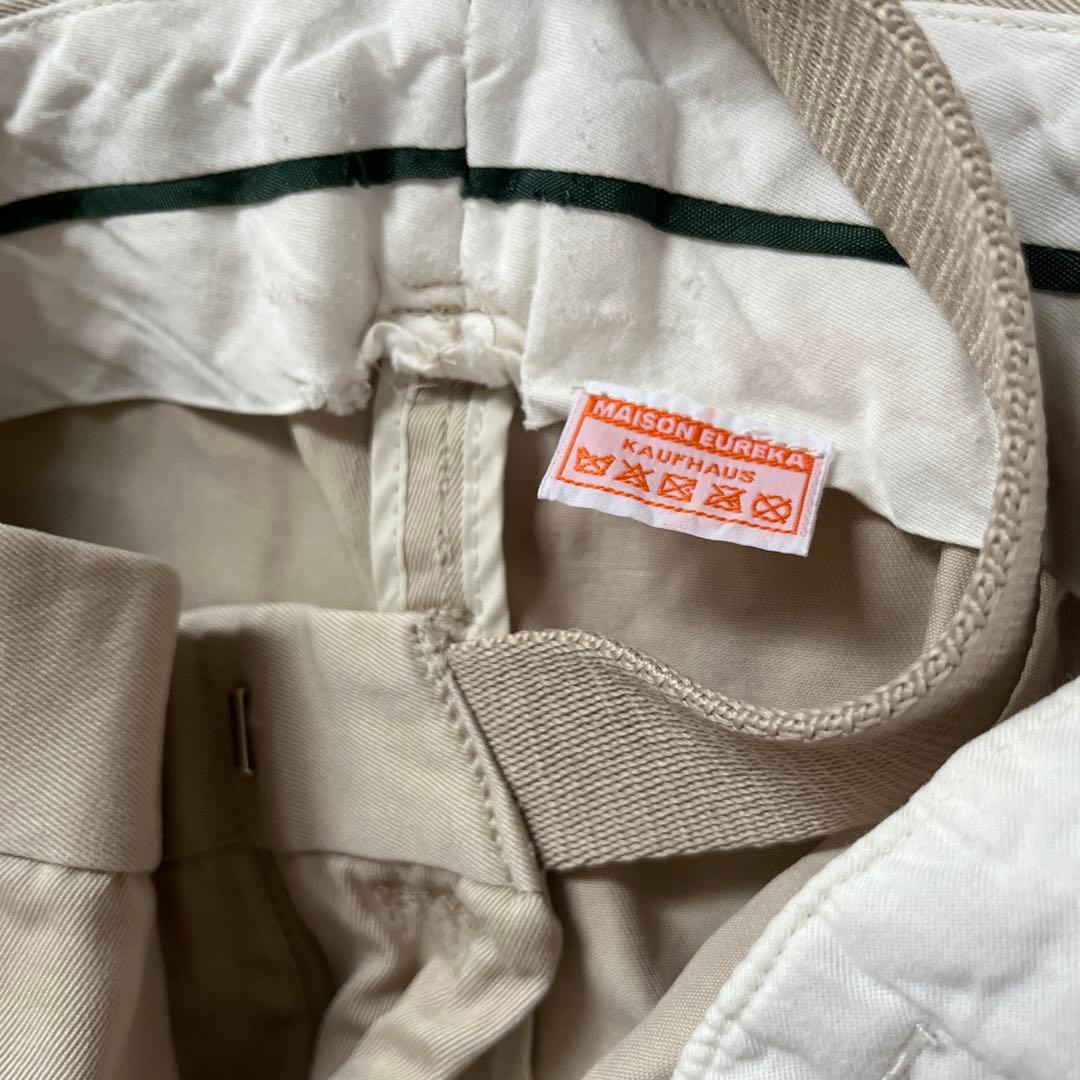 MAISON EUREKA ベージュ ワイドパンツ - メルカリ