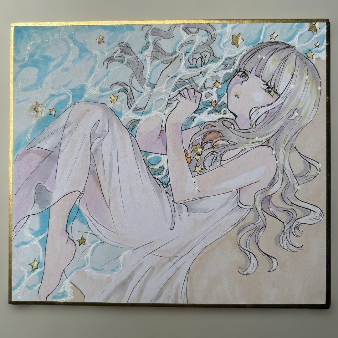 m*可様 手描きイラスト オリジナル 小色紙 - メルカリ