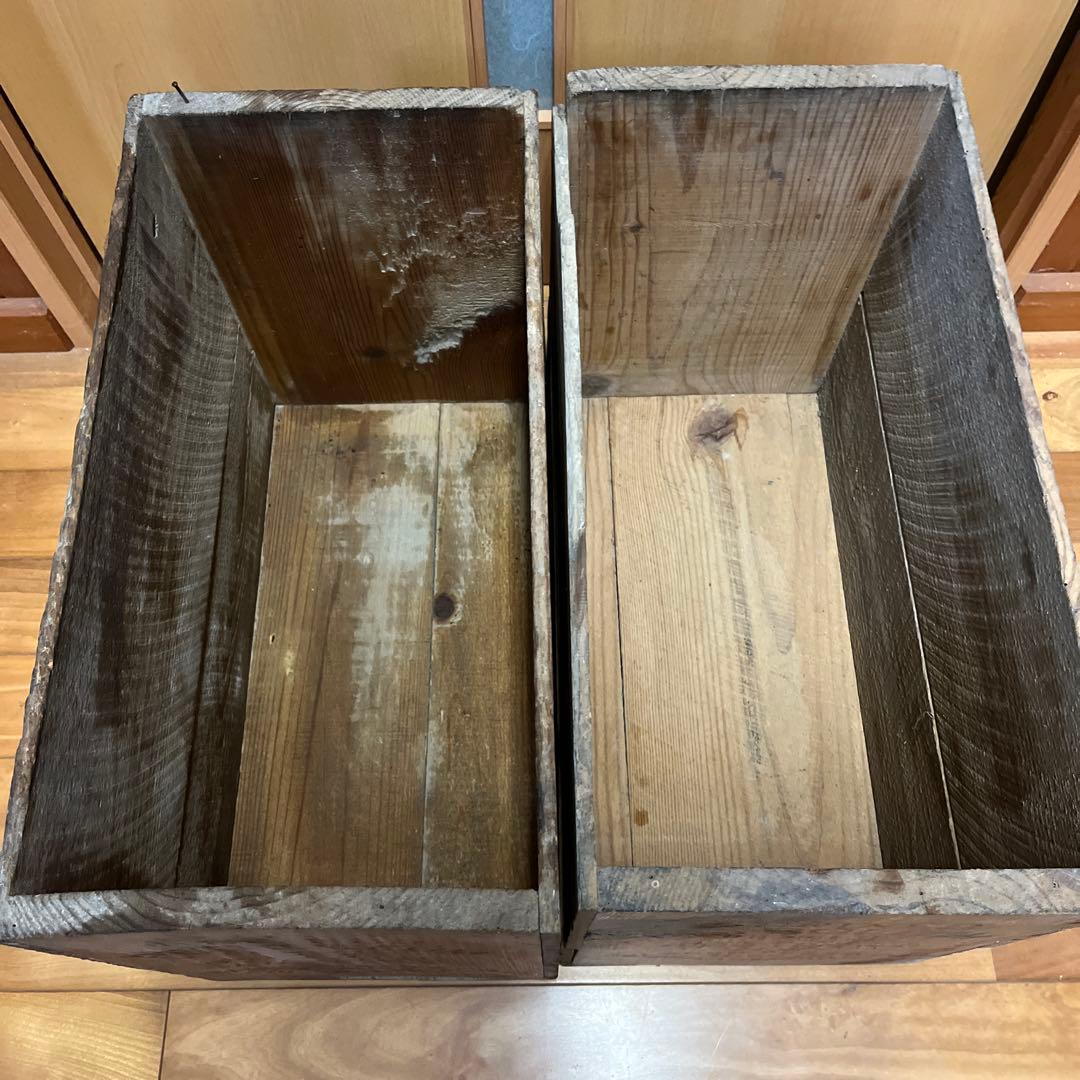 アメリカの古い石油会社のロゴ入り 木箱2個