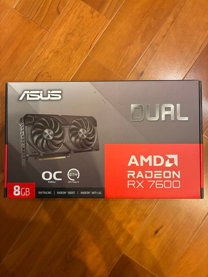 新品未開封 ASUS Dual Radeon RX7600 EVO OC ASUS Dual Radeon™ RX 7600 EVO OC Edition 8GB GDDR6