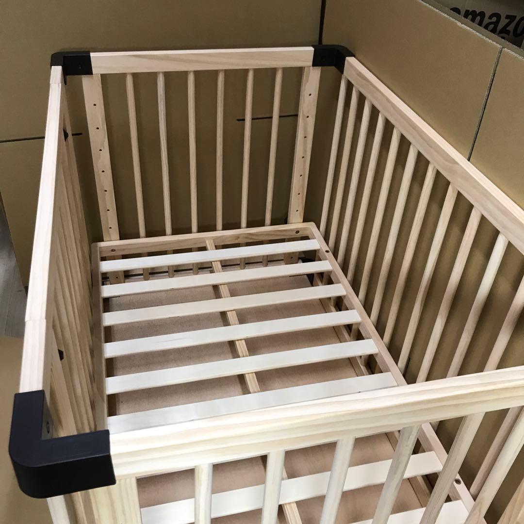 木製ベビーベッド すのこミニベッド 添い寝ベッド 60×90㎝