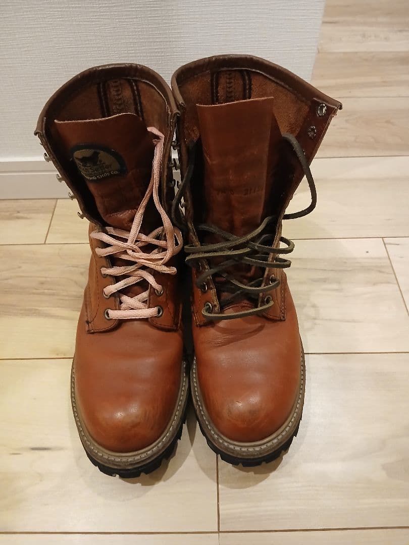 RED WING US7.5 25.5cm ロガーブーツ　ビブラム　半円犬タグ