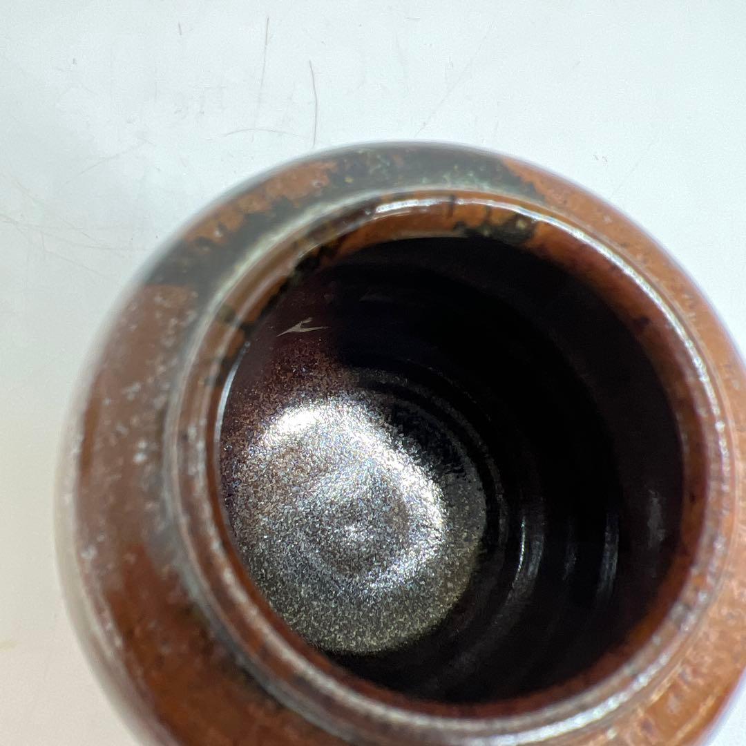 ☆茶3 名工 杉田祥平造 清閑寺窯 瀧浪 茶入 共箱 h7.8cm ☆茶3 名工