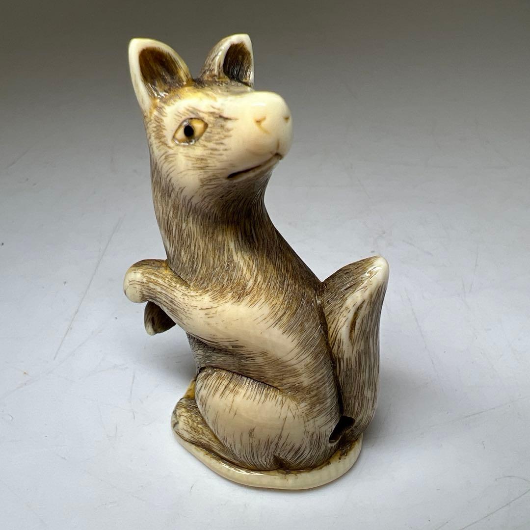 友光在銘　極上大振キツネ根付　31g 東Y8-0204☆2Fトコサ 友光在銘 極上大振キツネ根付 31g 東Y8-0204☆2Fトコサ - メルカリ