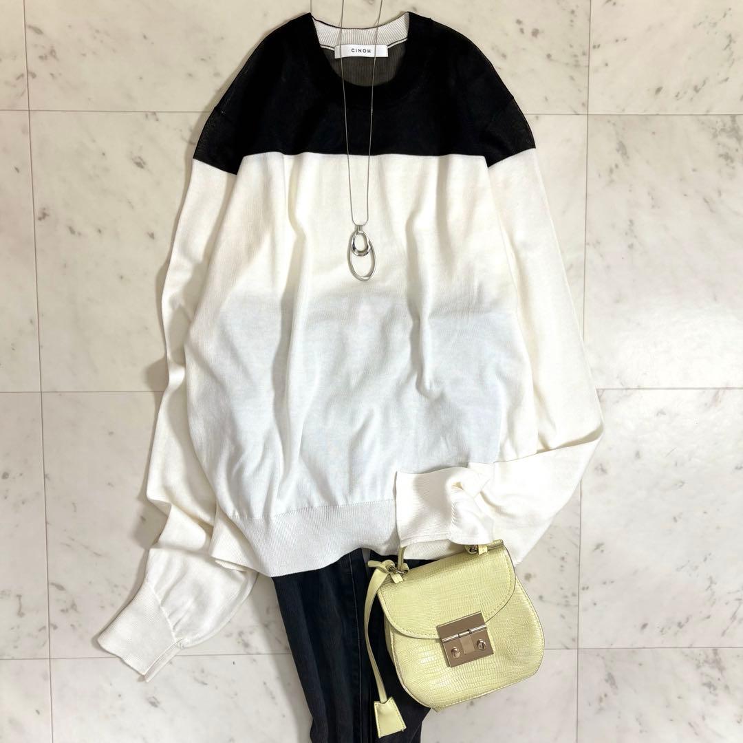 HIAND ハイアンド Fluffy Dot Ribbon Tops