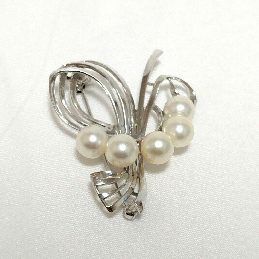 値下げ不可 美品 MIKIMOTO ミキモト　アコヤパール　ピンブローチ 楽天市場】ミキモト MIKIMOTO K14 3P スイングパール ピン ブローチ