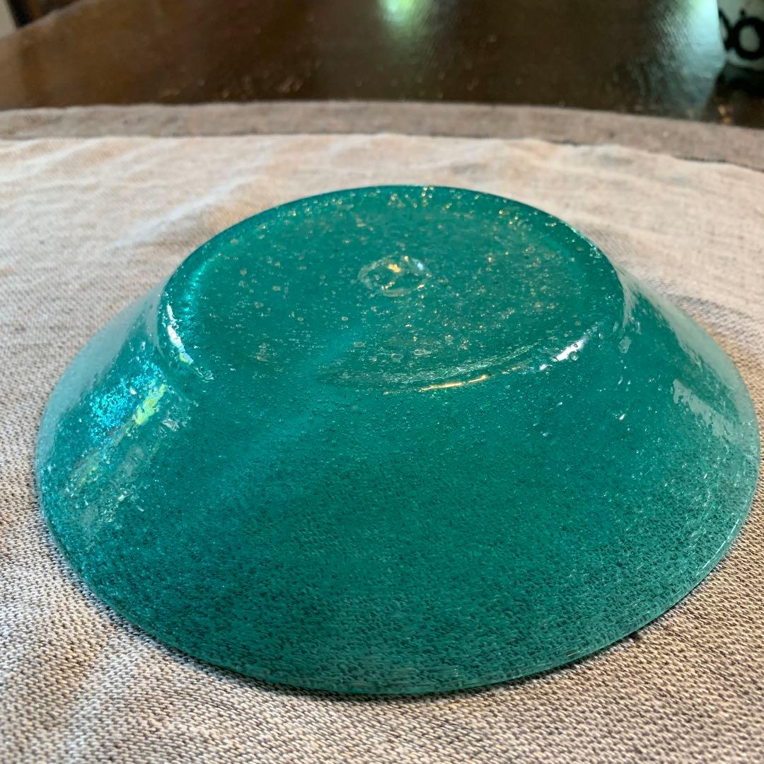 小谷晋三 倉敷ガラス 初期作品 気泡 吹きガラス 新品に近い美品 横山