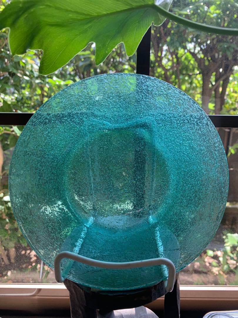 小谷晋三 倉敷ガラス 初期作品 気泡 吹きガラス 新品に近い美品 横山