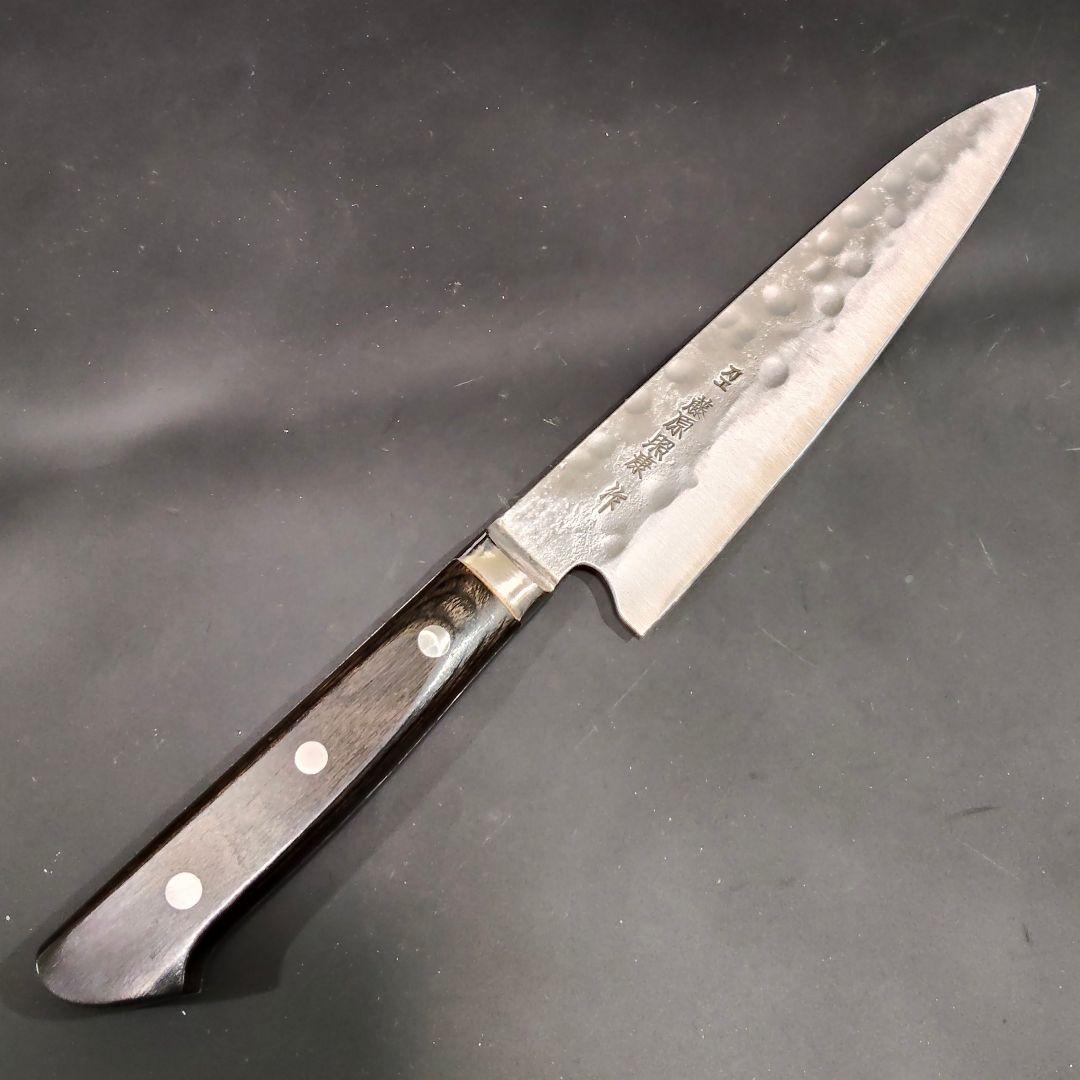 藤原照康作 幻の名刀 白紙一鋼 牛刀 185mm 包丁 メーカー研ぎ直し済み