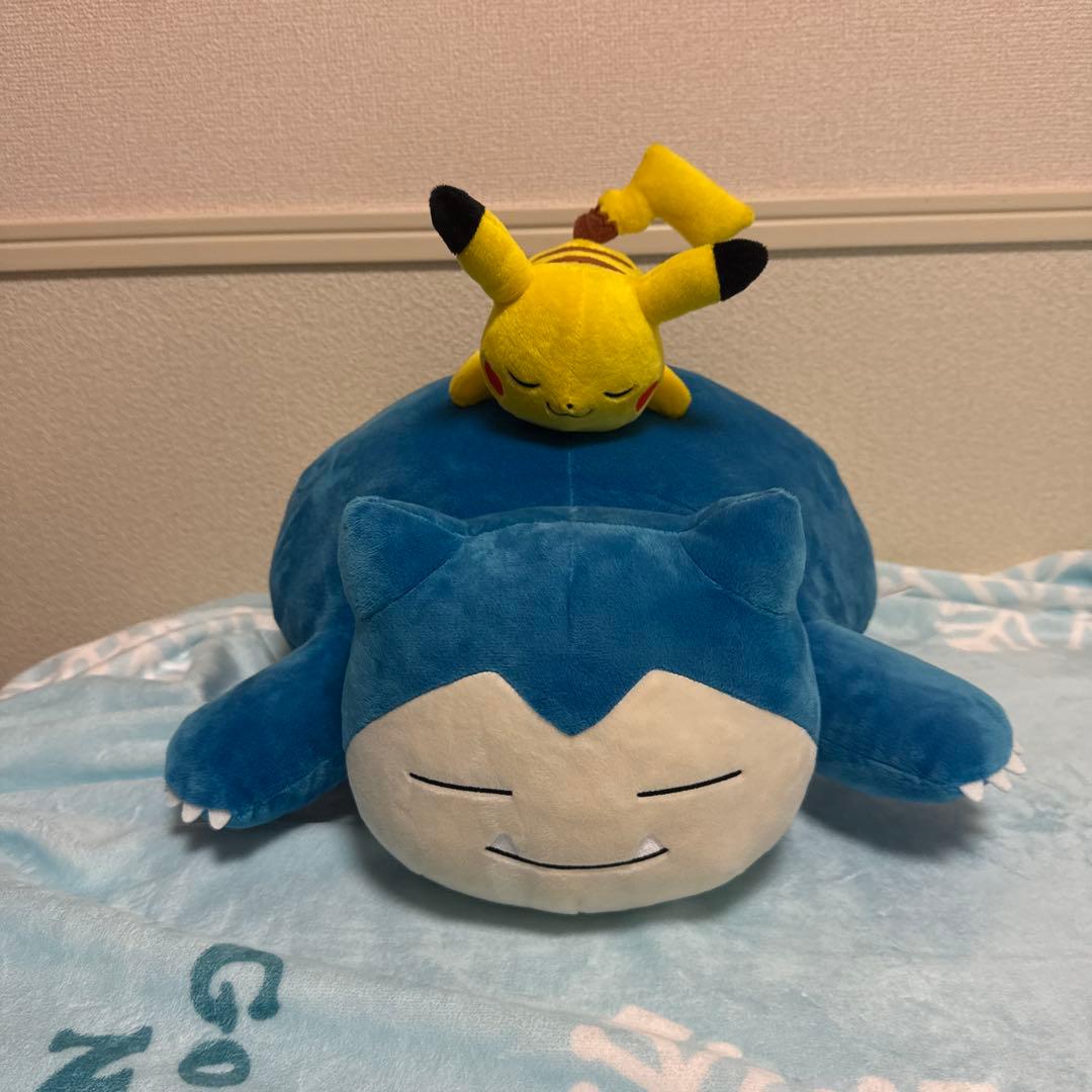 ポケモン 一番くじB賞 カビゴン＆ピカチュウ ぬいぐるみ - メルカリ