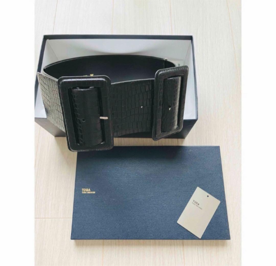 新品未使用 TOGA 2022年春夏コレクション ダブルバックルワイドベルト