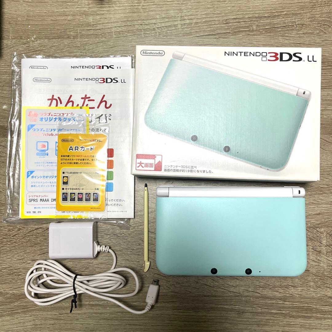 動作確認済】ニンテンドー3DS LL ミントXホワイト