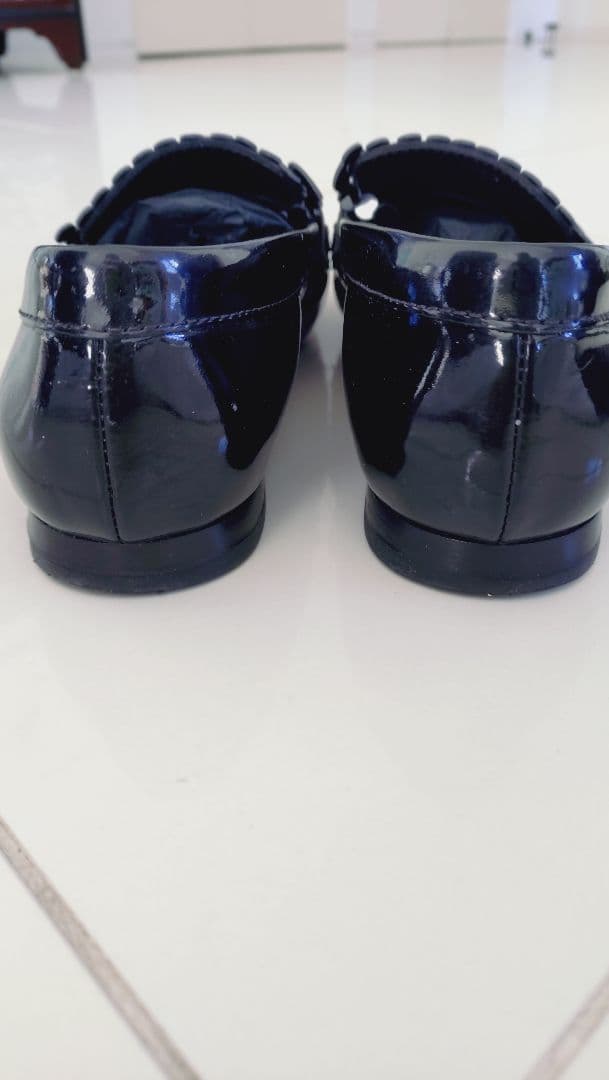 TOD'S サイクルレースキルト付き エナメルローファー 　23.5cm