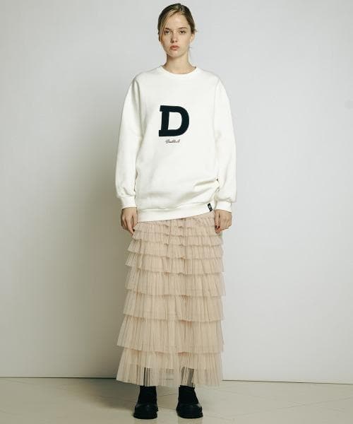 ダブルスタンダードクロージング F Dロゴ裏起毛プルオーバー 白 WEB