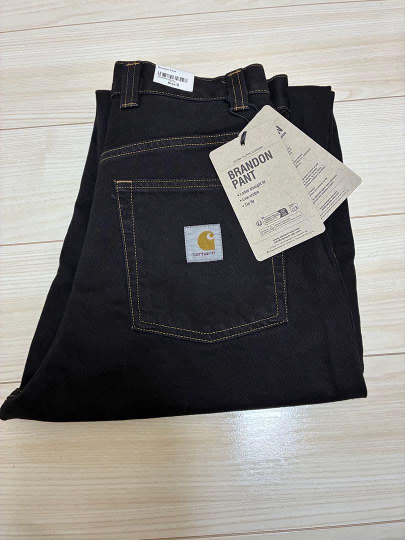 パンツ Carhartt Brandon Pant Black Rinsed S Carhartt WIP Brandon Pant Black Rinsed | Queens