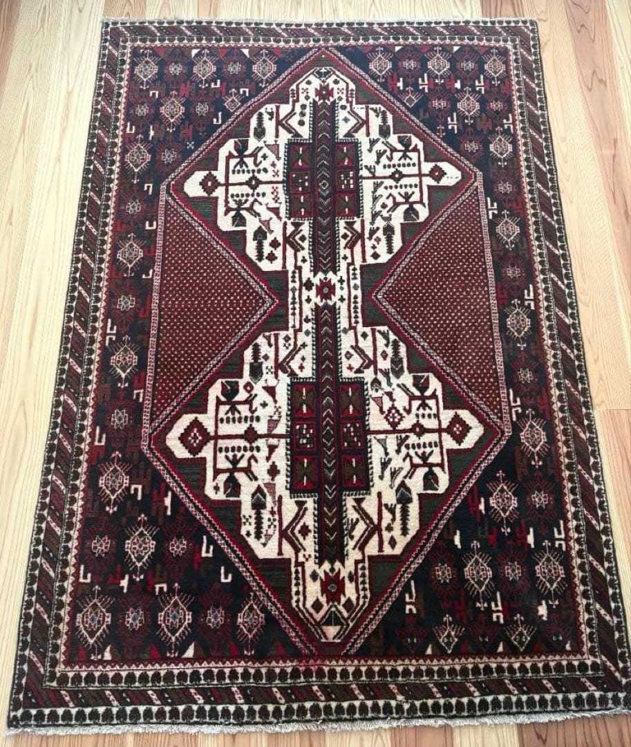 ウールラグ 高級 厚手 約 150cm × 220cm 天然素材の北欧風厚手ウールラグ [ホワイトグレー] / WW51 | ボー