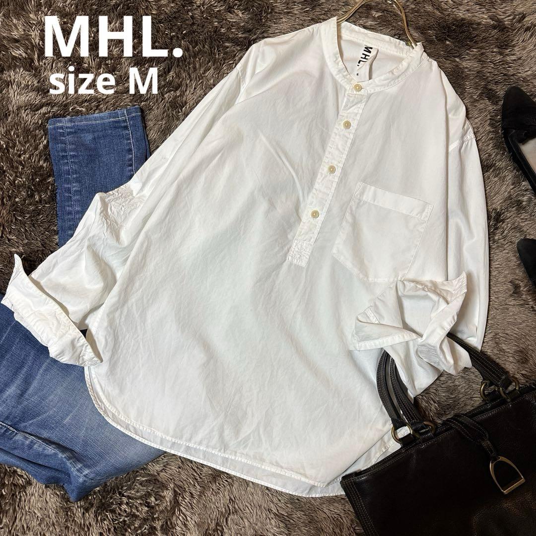 MHL. エムエイチエル マーガレットハウエル バンドカラーシャツ