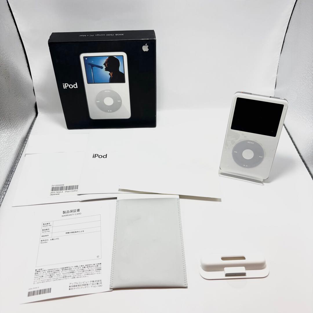 Apple iPod 30GB ホワイト MA002J 箱付き - メルカリ