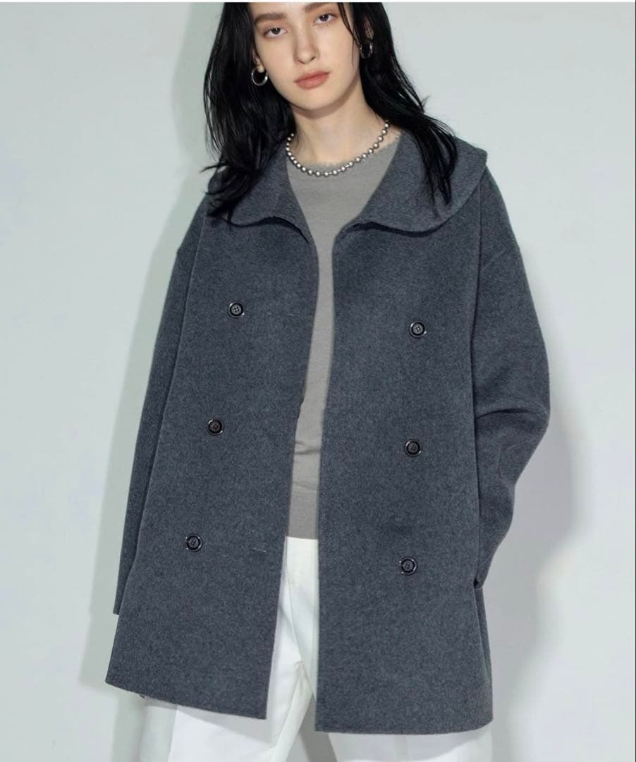 YONFA ダブルボタンウールコート YONFA】ダブルボタンウールコート (lemon) - メルカリ