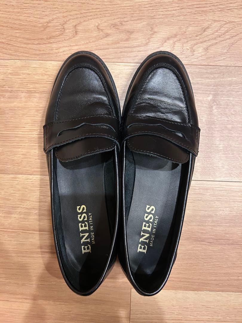 ENESS ブラック ローファー 39 (24.5cm)