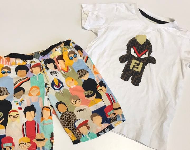 FENDI モンスター　トップス　総柄　パンツ　80〜90 フェンディ　キッズ フェンディ、「パラッツォ フェンディ 表参道」でキッズコレクションを