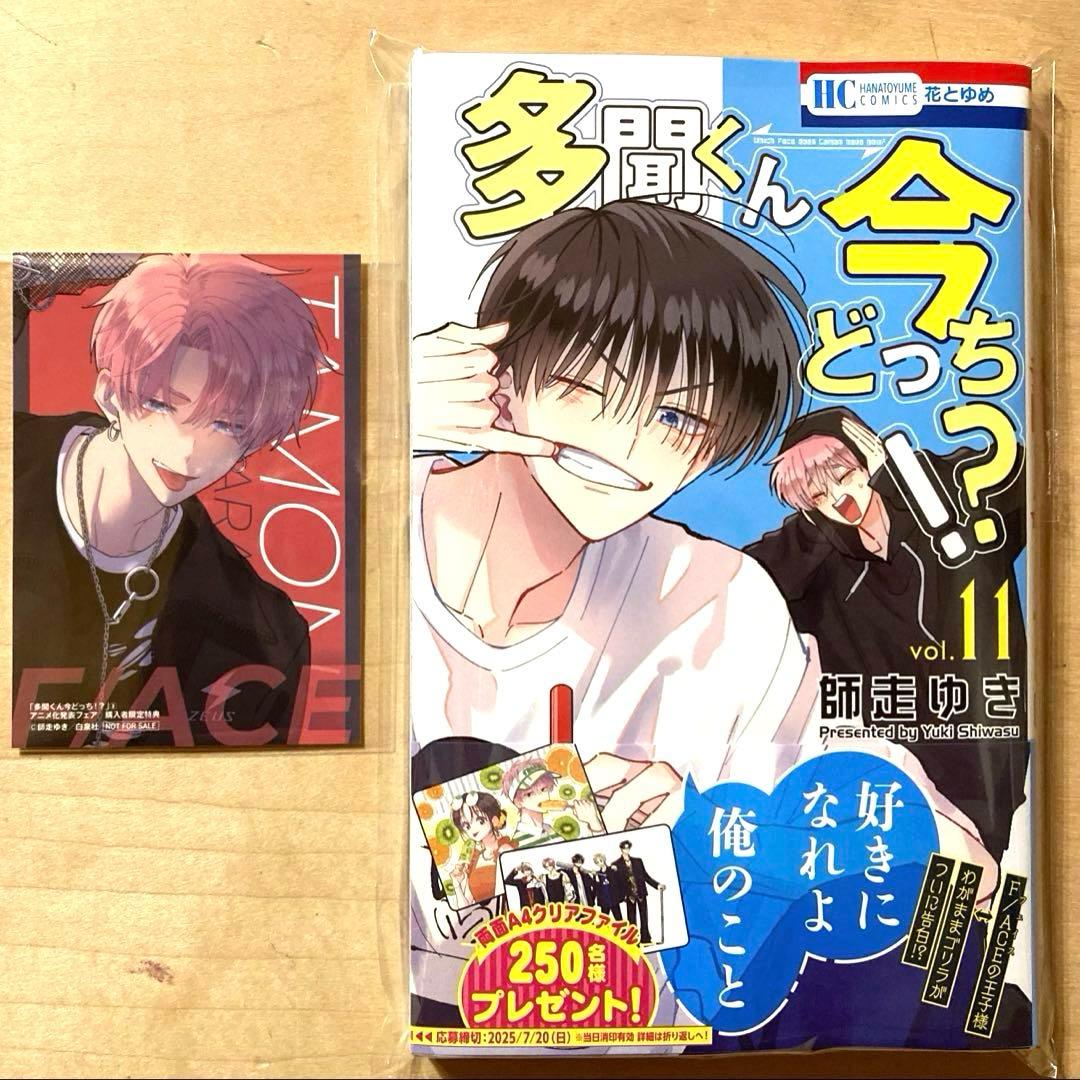 多聞くん今どっち !? コミック 11巻 福原多聞 ステッカー 特典 応募券