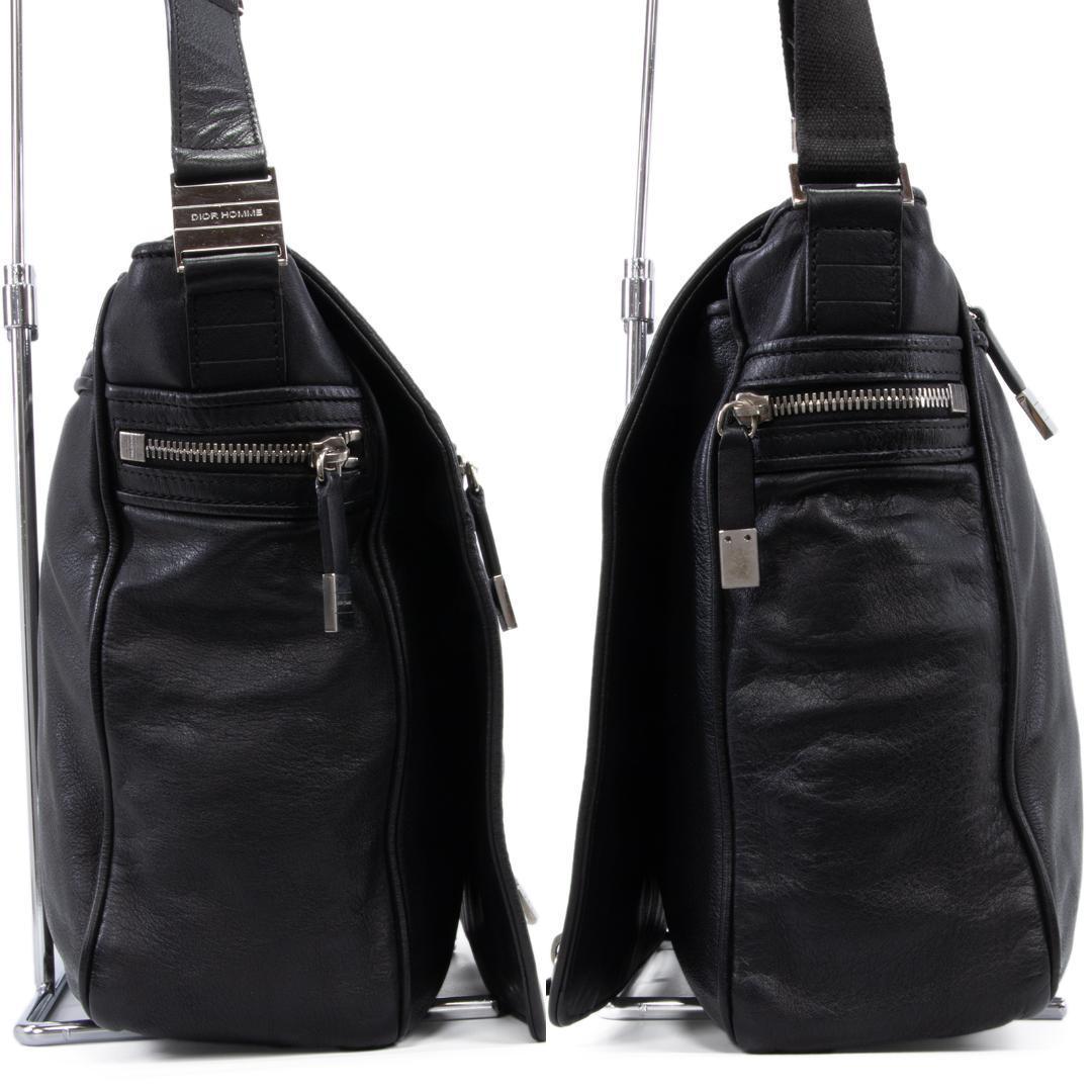 本物 ディオール オム メッセンジャーバッグ メンズ 黒 斜め掛け
