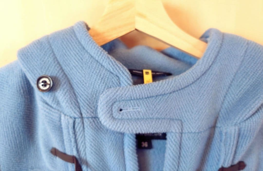 インバーティア ダッフルコートサックスカラー サイズ36 - メルカリ