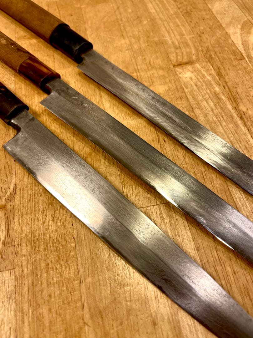 蛸引包丁、柳刃包丁 3本まとめて 堺久光、無銘 - メルカリ