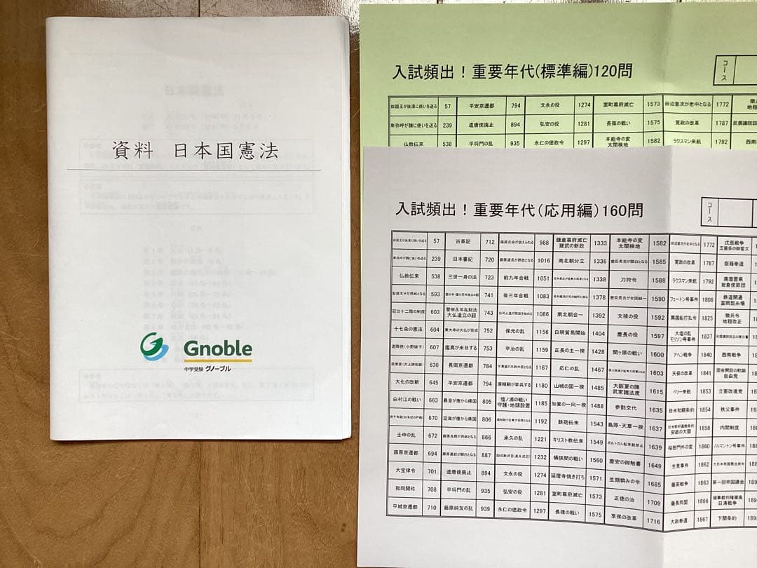 中学受験 グノーブル 6年社会1年分フルセットと暗記用問題集 - メルカリ