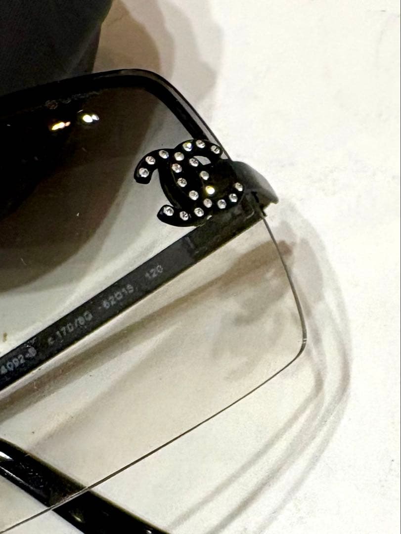 シャネル☆サングラス ロゴ ラインストーン ココマーク 眼鏡4092