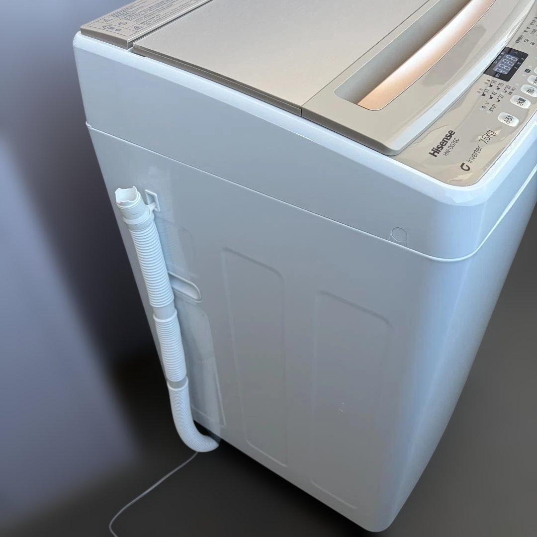 美品　ハイセンス 洗濯機 HW-DG75C 7.5kg 2025年製