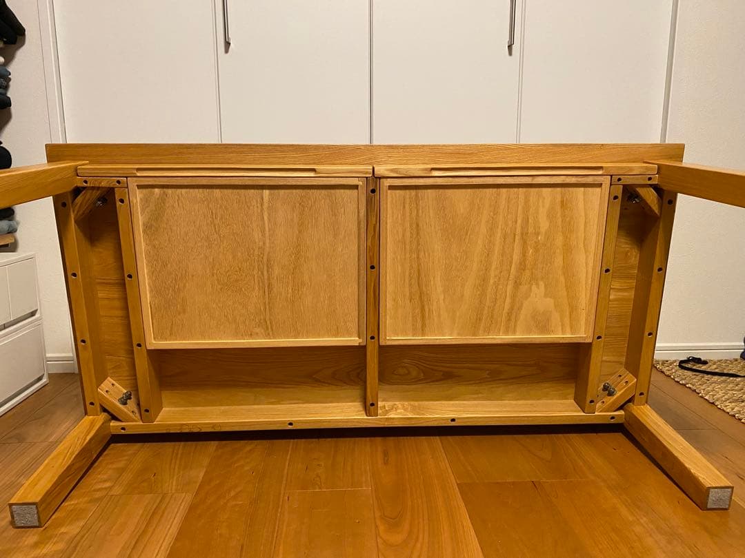 無印良品 MUJI タモ材 ローテーブル 天然木 廃盤