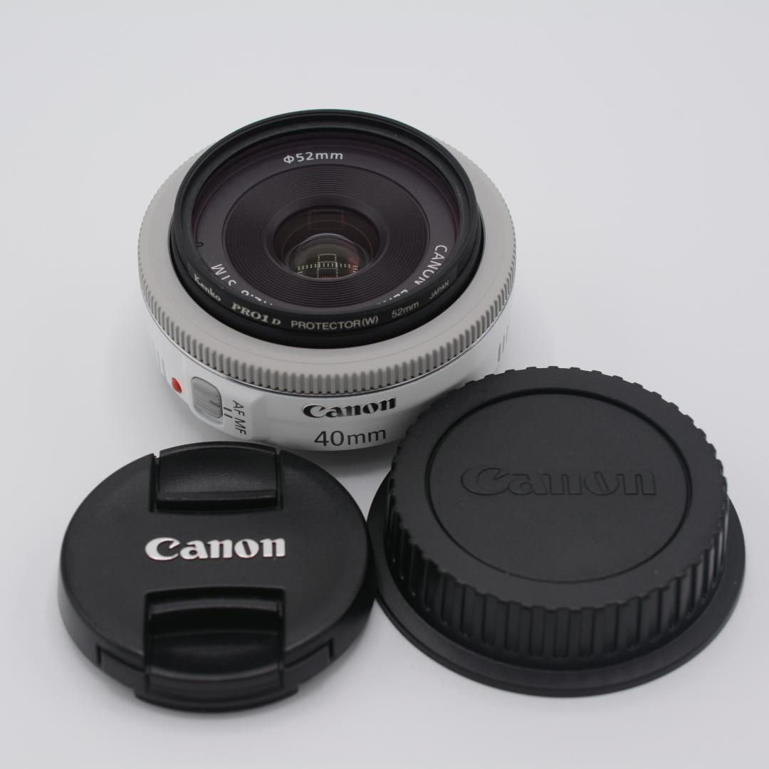 ❤️キャノン Canon EF 40mm F2.8 STM❤️希少ホワイト Near Mint-Canon EF 40mm f/2.8 STM Pancake Lens White | eBay