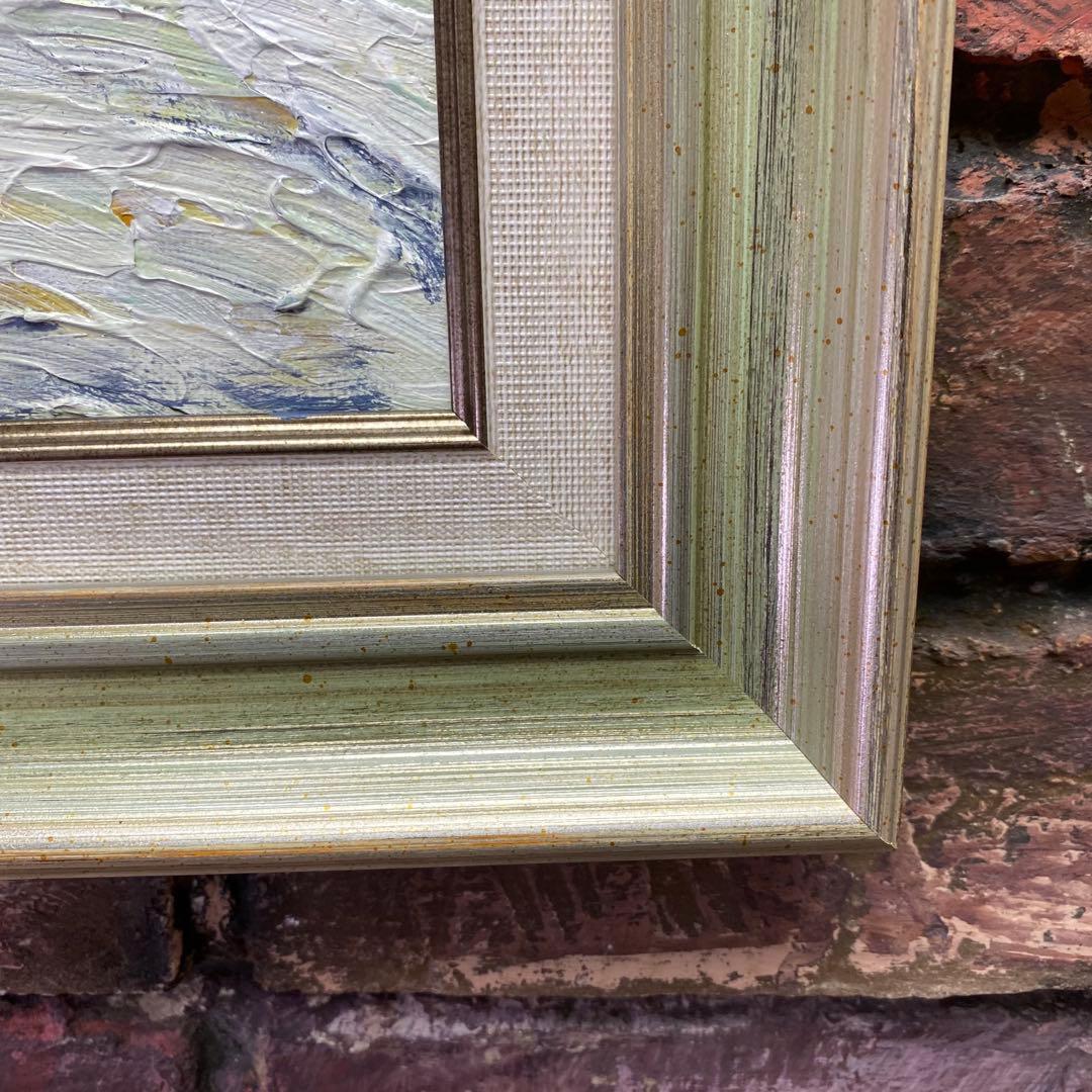 ゴッホ模写油絵額縁付き30×40cm 名画インテリア銅の花瓶のアミガサユリ油彩