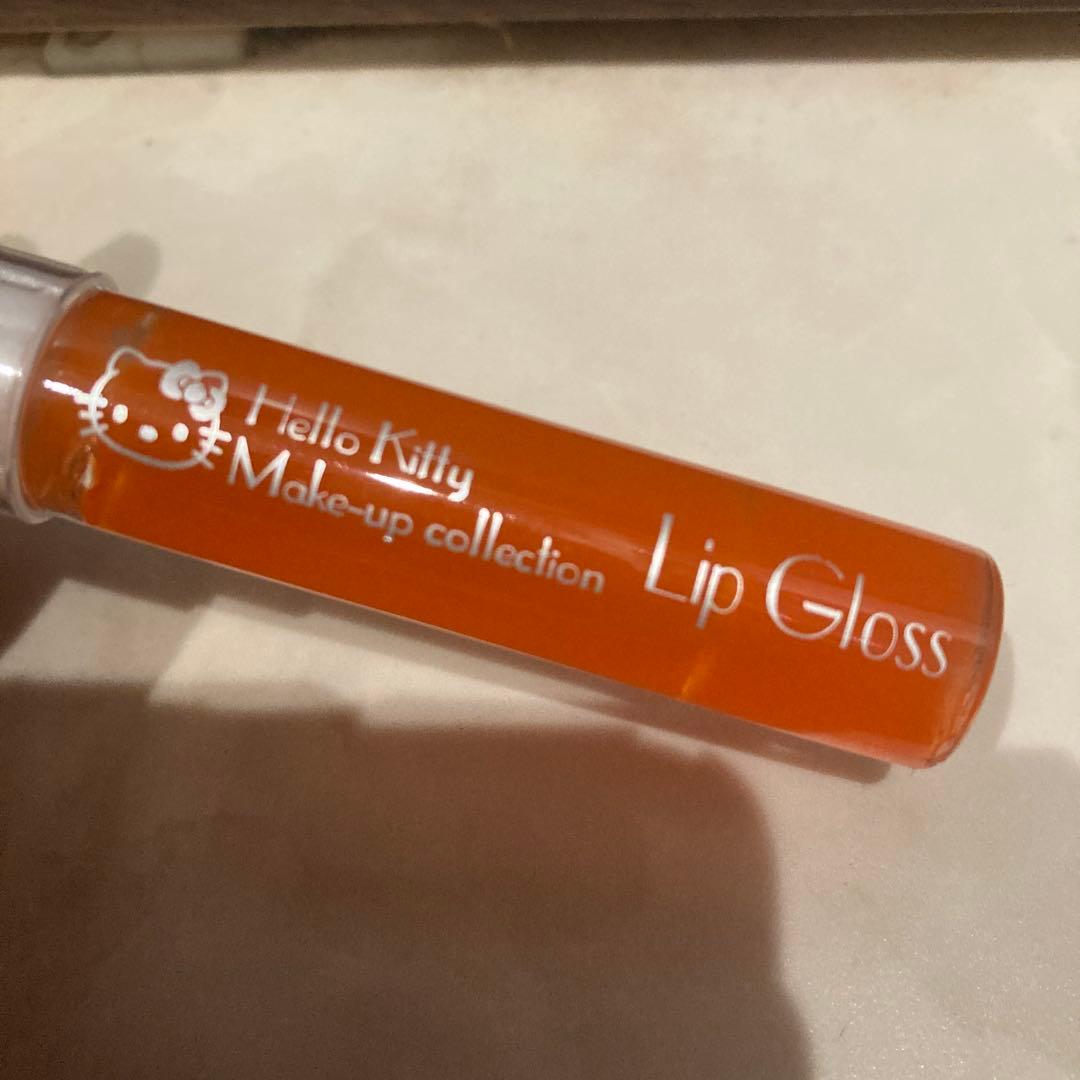 レトロ《2002年 ハローキティ リップグロス》当時物 コスメ☆オレンジ