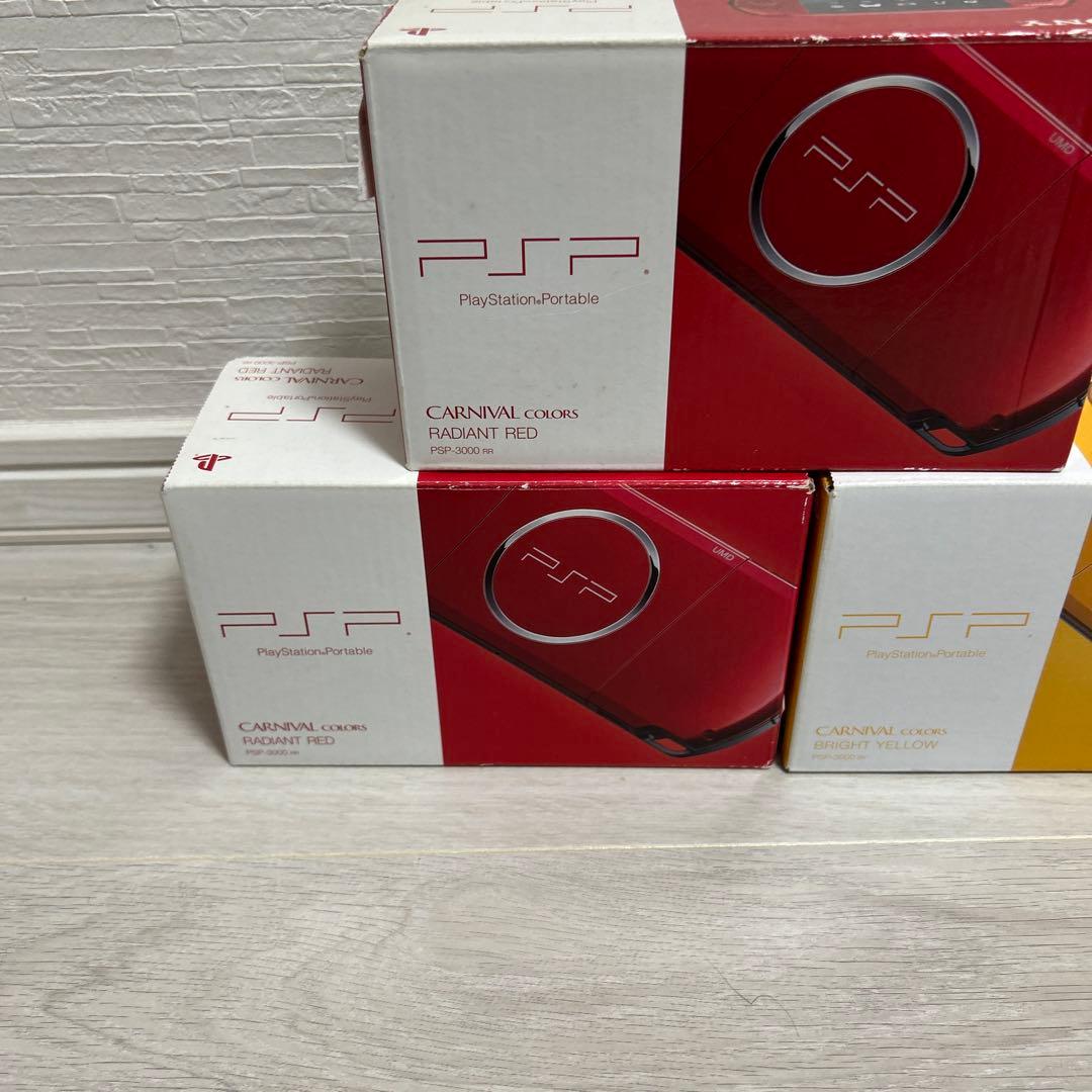 人気ゲーム】動作未確認 PSP-3000 箱付き レアカラー 3台 ジャンク