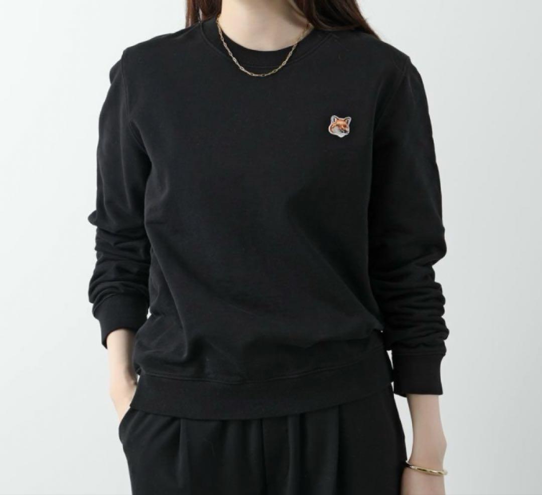 MAISON KITSUNEスウェット　ブラック　S MAISON KITSUNE（メゾン キツネ） スウェット トレーナー メンズ