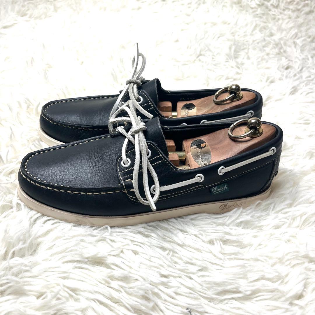 【美品】 パラブーツ デッキシューズ BARTH ネイビー 25.5cm