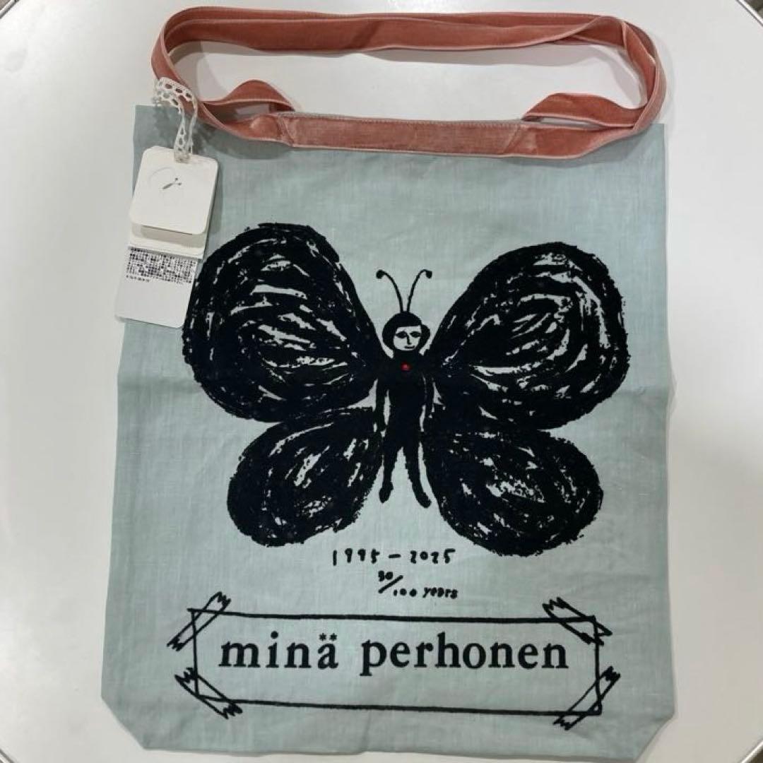 希少新品mina perhonen 30周年ukka ライトブルー トートバッグ - メルカリ