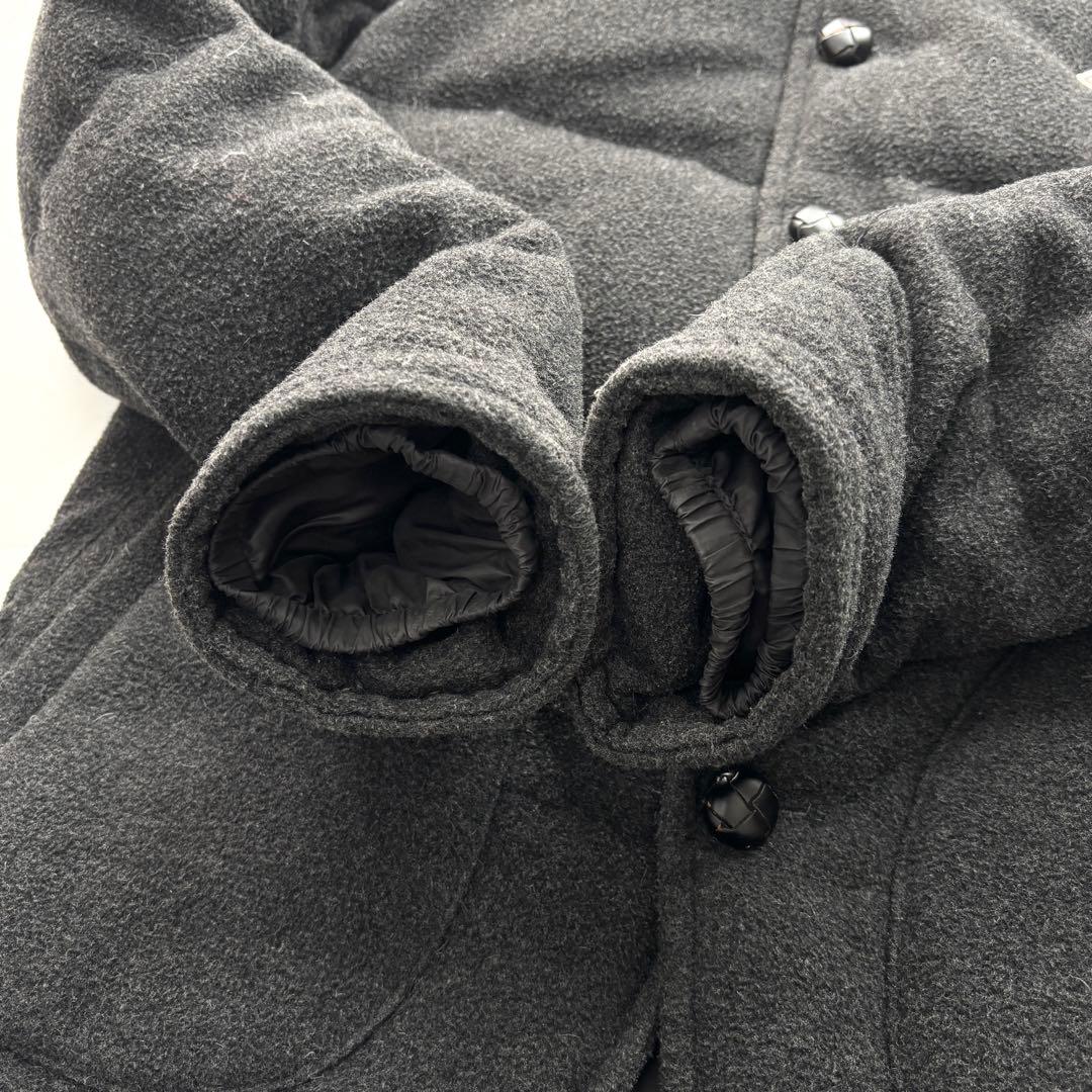 ダントン ビームス別注 ウールモッサ ダウンジャケット くるみ 黒