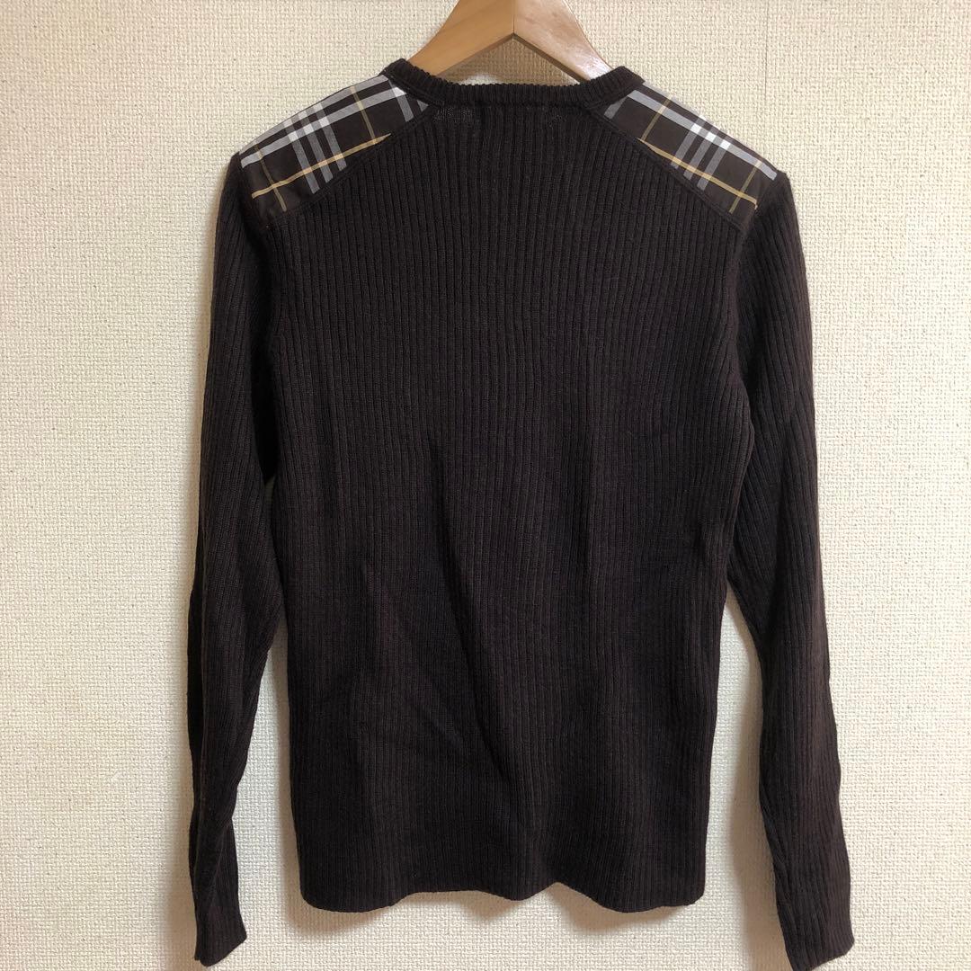 美品バーバリーブラックレーベル セーター 肩 ノバチェック サイズ2