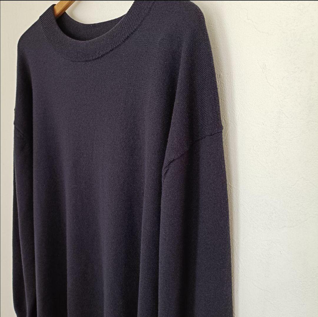 美品 マーガレットハウエル ニット ネイビー M MARGARET HOWELL - メルカリ