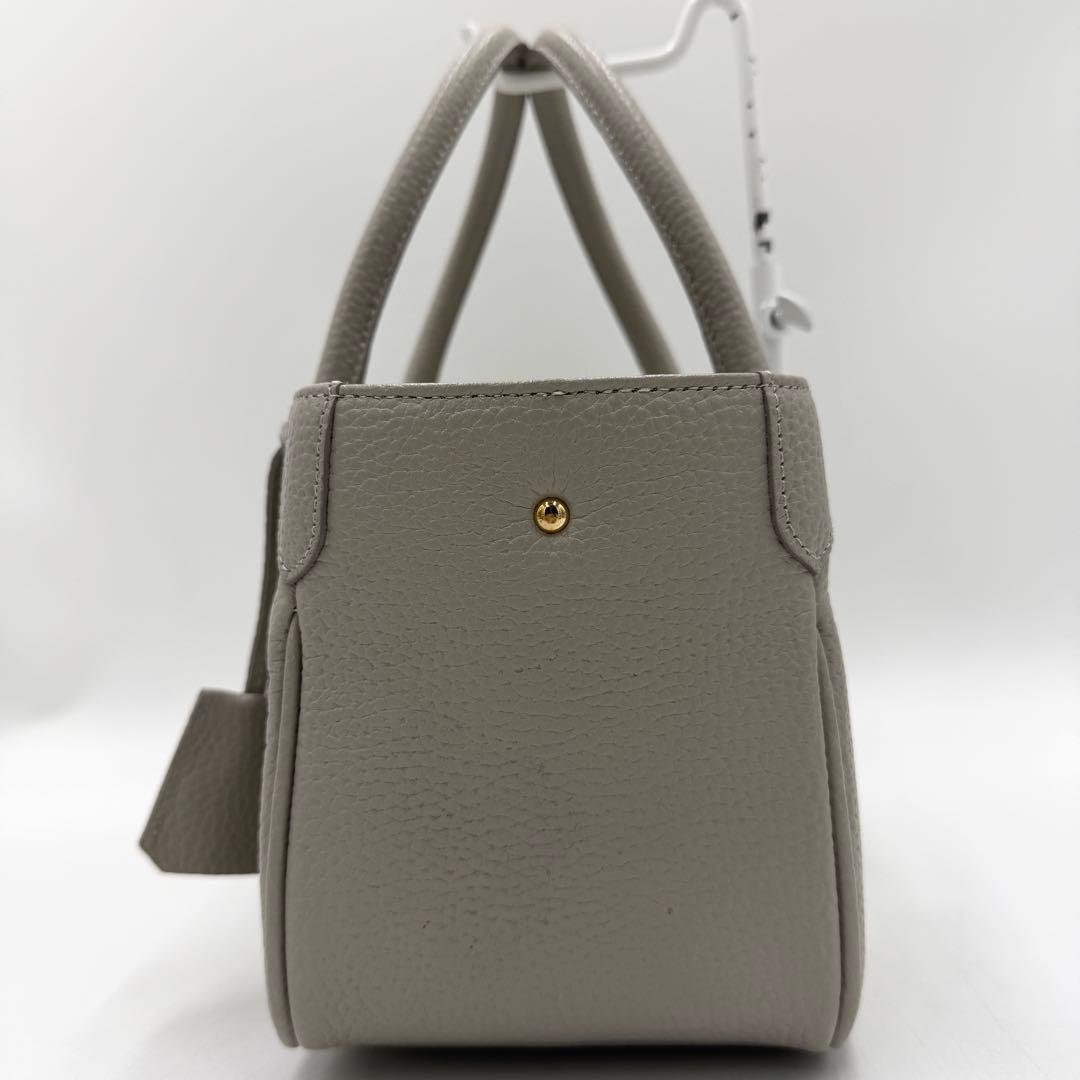 美品】ADMJ ショルダーバッグ 2way ベーシック 牛革シュリンク グレー