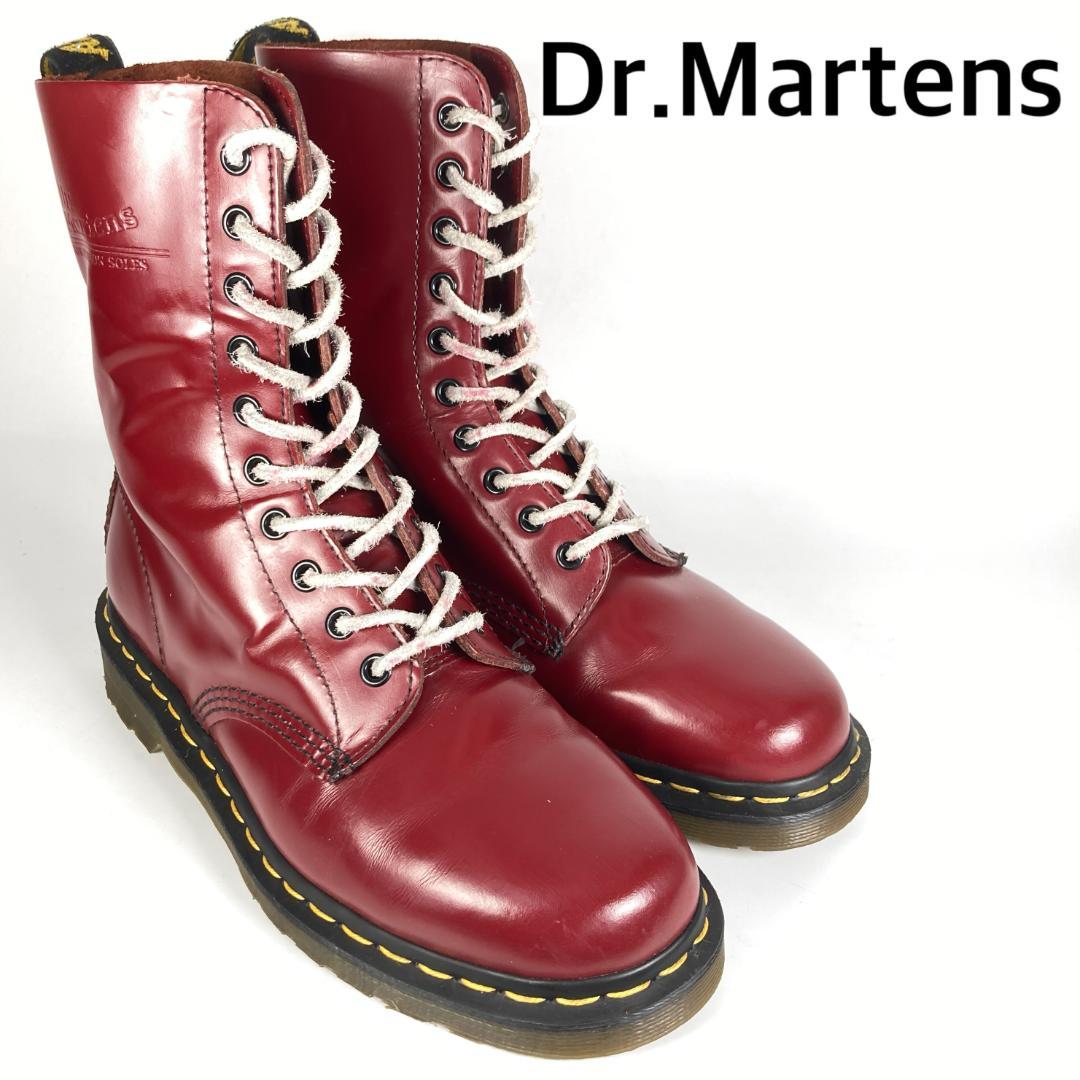ドクターマーチン 10ホールワークブーツ レザー 10092 チェリーレッド