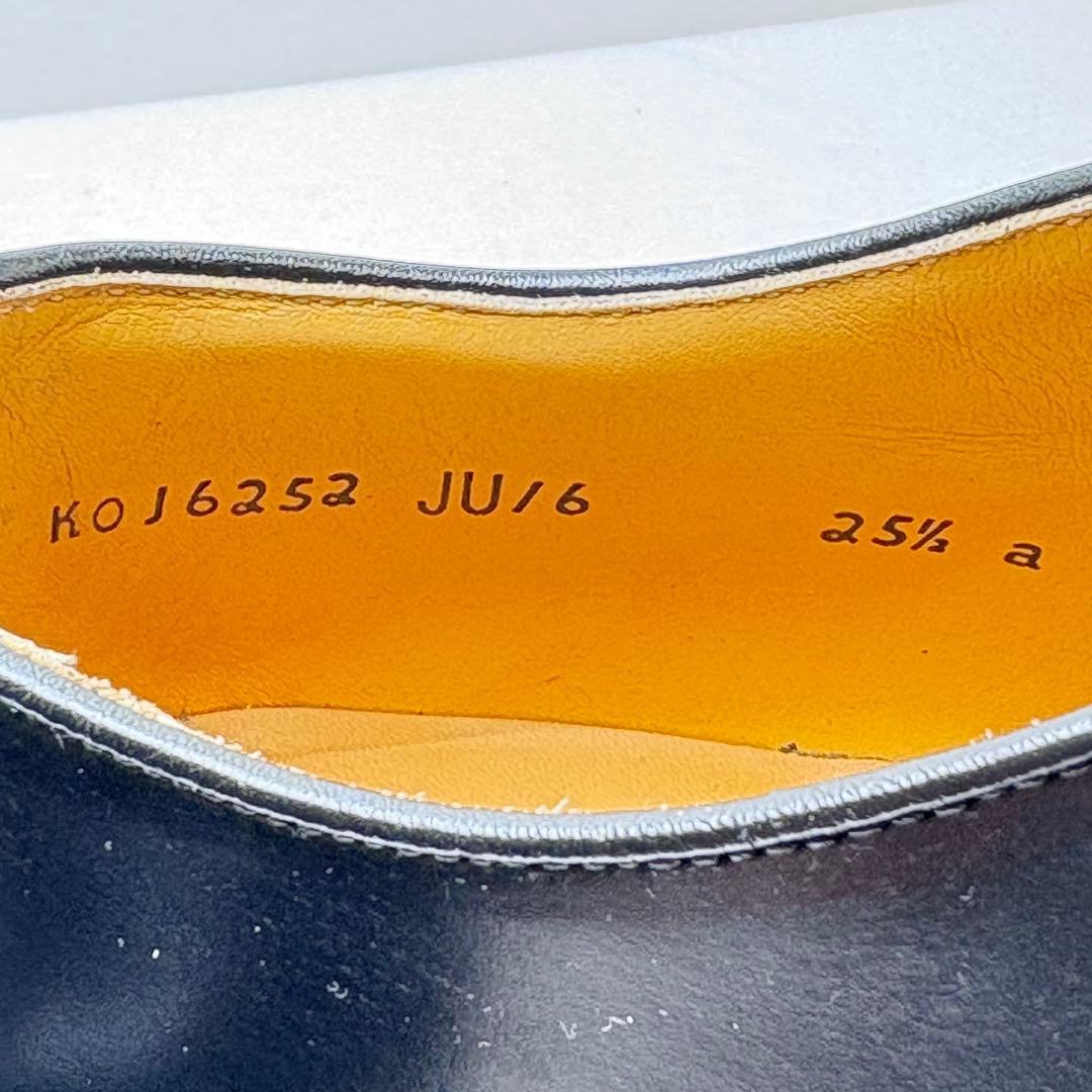 美品 REGAL リーガル シングルモンク プレーントゥ ブラック 25.5cm